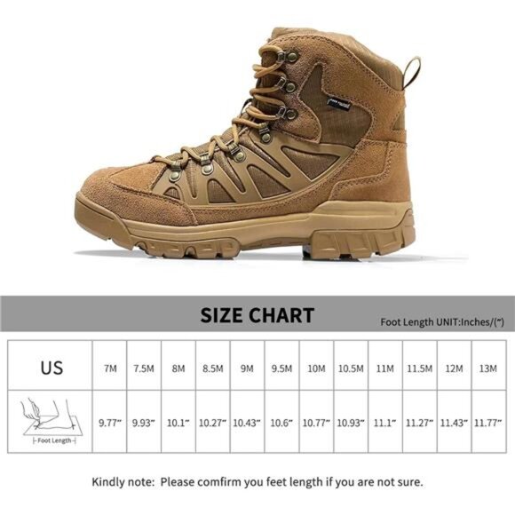 Men\'s Waterproof Tactical Hiking Boots Military Work Boots Combat Boots